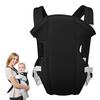 Xiuyer Baby Carrier, Adjustable & Breathable, Front & Back Carrier for Newborn to Toddler 3-10kg, Ergonomic Infant Sling (Black)