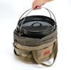 CAMPING MOON Extra Thick Canvas Flea Bag, Large, 12-inch Dutch Oven Case, Camping/Outdoor Storage Bag, DO-32-BK