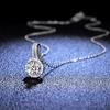 925 Sterling Silver D color Moissanite  Necklace Pendant For Women With White Gold Plated Lab Diamond Fine Jewelry Accessories
