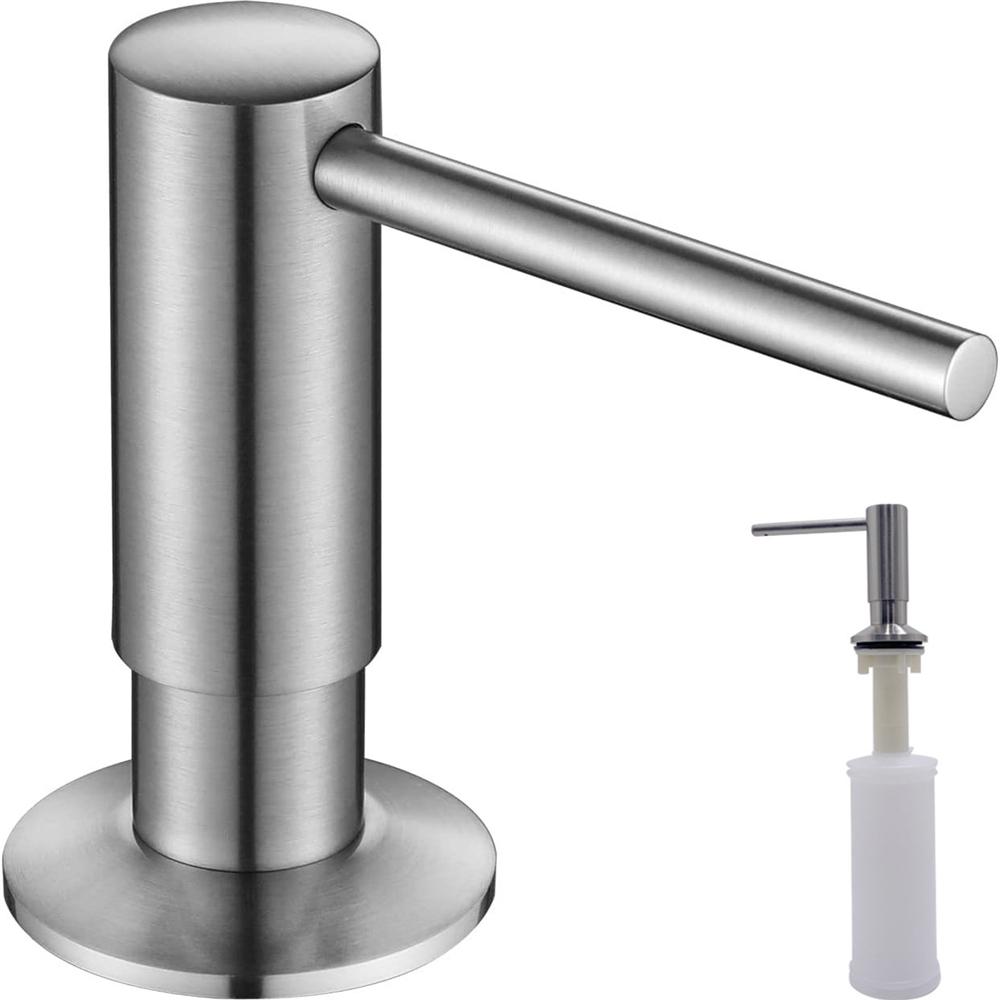 Диспенсер для моющего средства для раковины, встроенный кухонный дозатор жидкого мыла, насосная головка, ручной дозатор для жидкости, черный, золотой