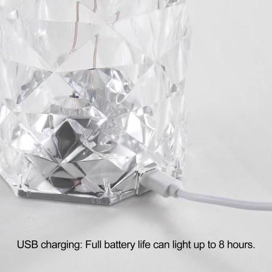 RGB Bedside Lamp Remote Control Adjustable Brightness USB Rechargeable 16 Colors Table Lamp LED Night Light