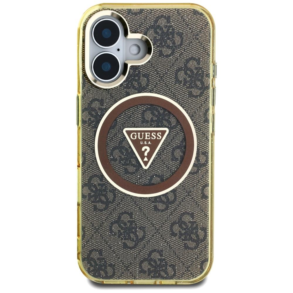 Etui do iPhone 16 Guess MagSafe Brązowe