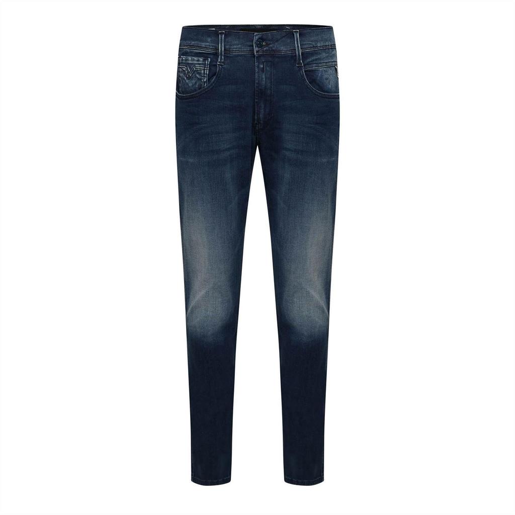 Replay Mens Anbass Cotton Blend Slim Jeans