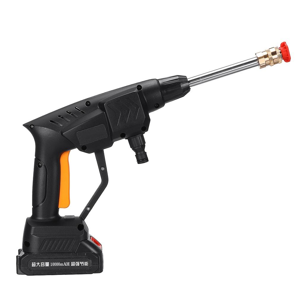 21V 10000mAh Cordless High Pressure Washer Spray Water Guns Car Wash Pressure Water Nozzle Cleaning Machine for Battery