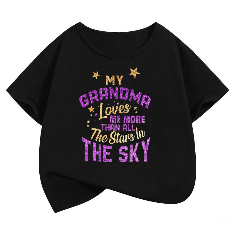 Colorful Grandmr Love Funny T Shirts Kids Childrens Tshirt Boys Girls Summer Spring Casual Top Tee Shirt Short Sleeve