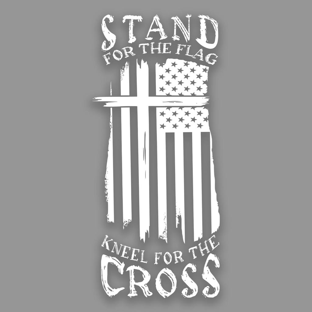eDesign Stand for The Flag Kneel for The Cross Sticker Decal Vinyl - 5 Inches - Premium Vinyl Sticker for Cars Trucks Laptops and More - Weatherproof