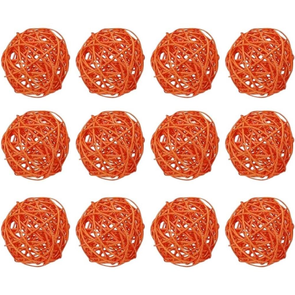 24Pcs Decorative Balls Wicker Rattan Balls 5CM for Vase Fillers Wedding Garden Hallway Party