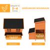 Chicken Coop with Nesting Box for 3-4 Chickens, Waterproof Roof, Fir Wood, Plastic, 100 x 86 x 100 cm, Orange