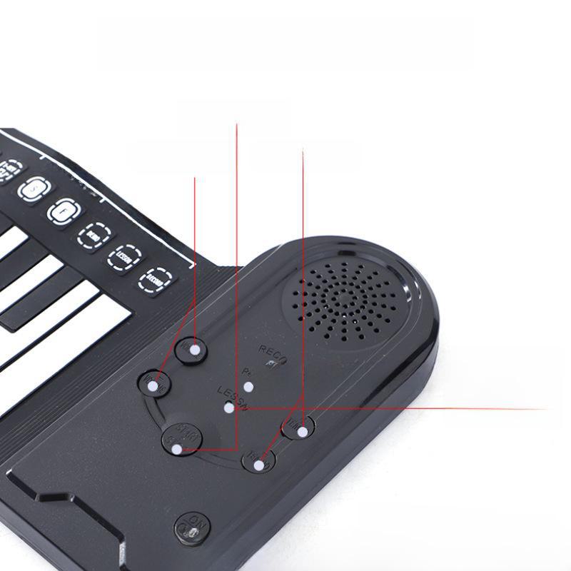 Портативное мягкое сворачивающееся пианино с 49 клавишами для детей, позволяющее им легко практиковаться и осваивать навыки игры на фортепиано.