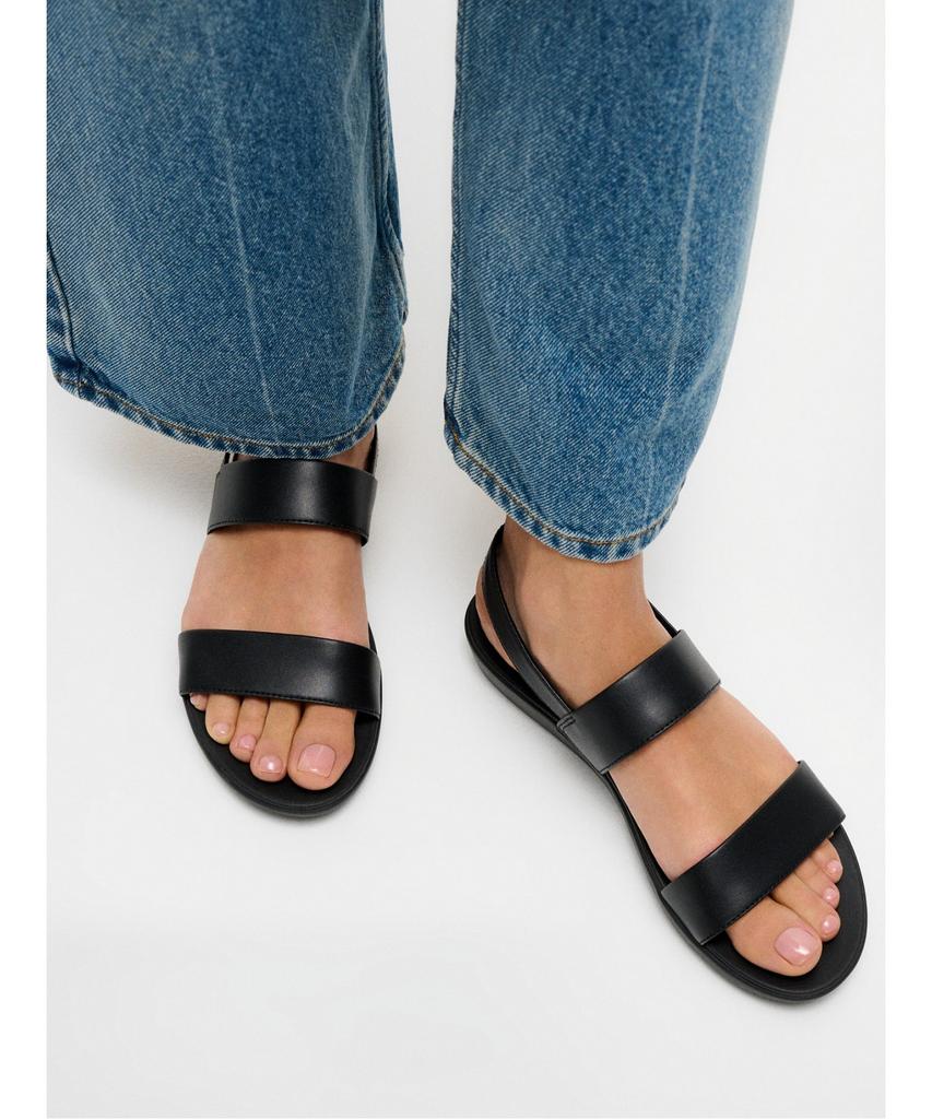 Женские сандалии Fitflop Gracier с кожаным ремешком на пятке - Полностью черные (Ft64K2S275)