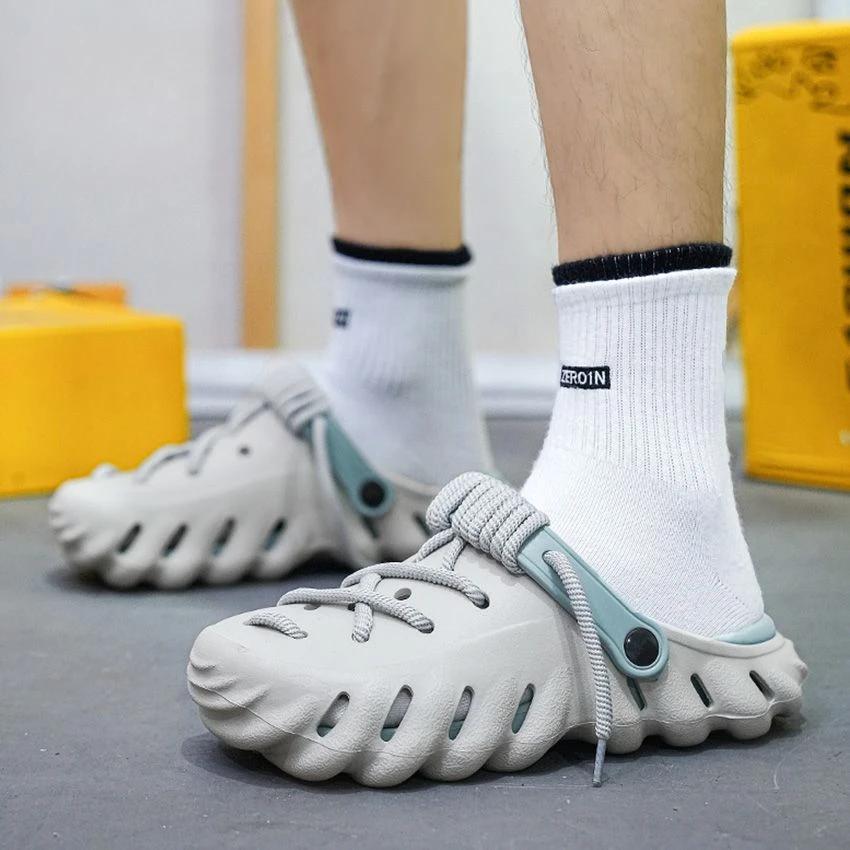 Мягкие мужские тапочки для ходьбы по дому, сабо, слайдеры, для дома, ПВХ, мужская обувь, низкая цена, забавная, Mascullino со стильным горячим повседневным стилем