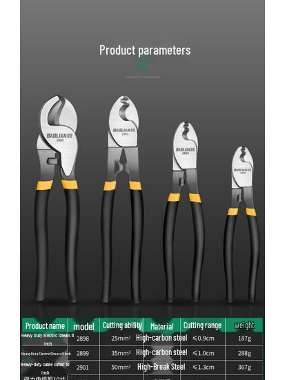 Многофункциональные электрикские клещи Crescent: Кусачки для кабеля, Стриппер для проводов, Ножницы и Скручиватель.