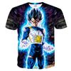 2025 Dragon Ball Детская футболка Взрослая с коротким рукавом Мультяшный персонаж Сон Гоку Супер Сайян Футболка Детская Летняя версия