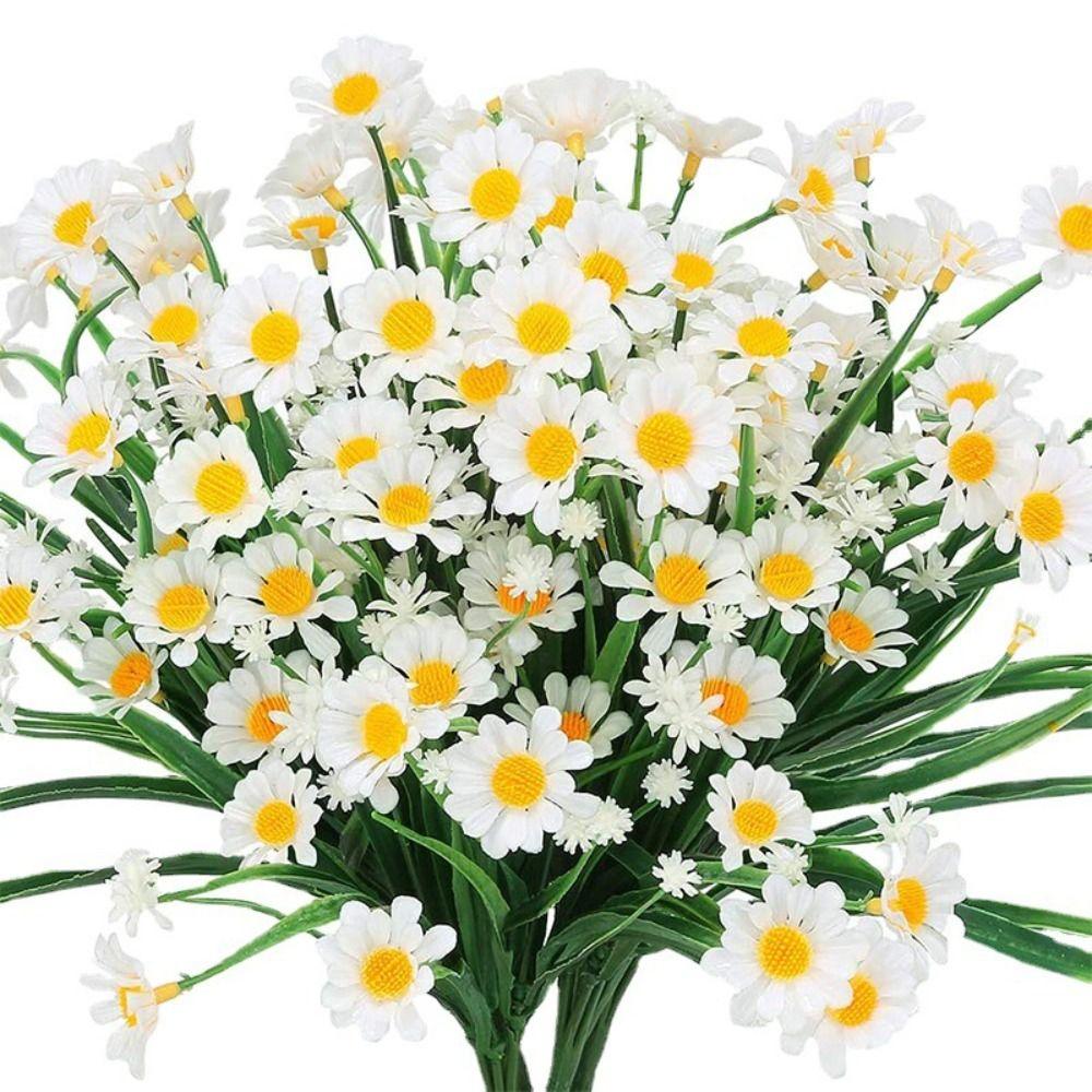 Colorful Artificial Flowers UV Resistant Chrysanthemum Small Daisy  Home in/Outdoor Garden Decor