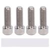 4Pcs Disc Brake Screws Mountain Biking Caliper Cycling Supplies Ti Alloy M6x18mm Ti Color