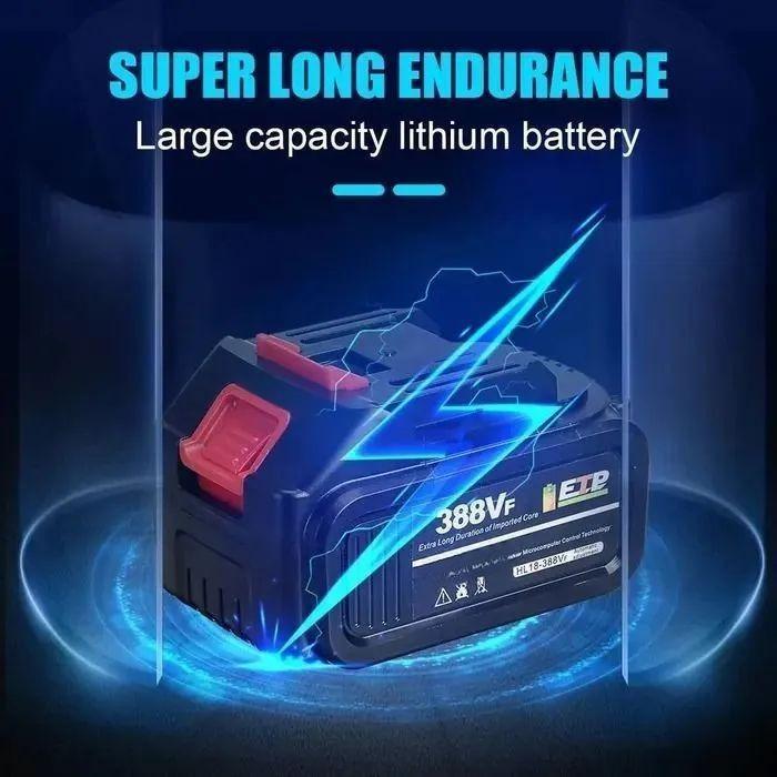 Бесщеточный электрический ударный гайковерт на 2 аккумулятора, подходит для батарей 18 В, 520 Нм, 1/2 дюйма