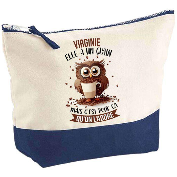 Trousse de maquillage - PLANETEE - Virginie Chouette Grain - Grand format - Coton - Impression HD France