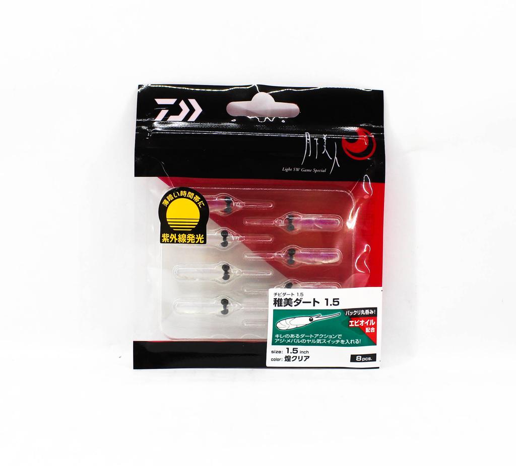 Daiwa Мягкая приманка Chibi Dart 1,5 дюйма 8 штук в упаковке Kou Clear (6007)