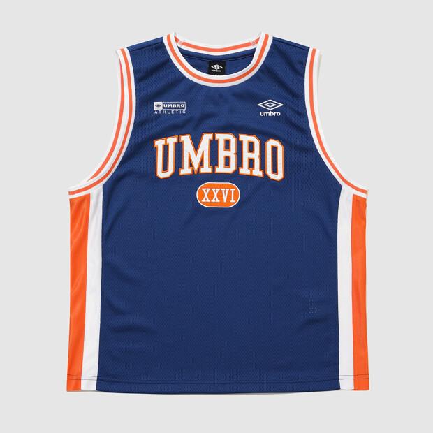 UMBRO Chant Mesh Graphic Logo Sleeveless T-Shirt Navy Ur324Csl72 (Type A)