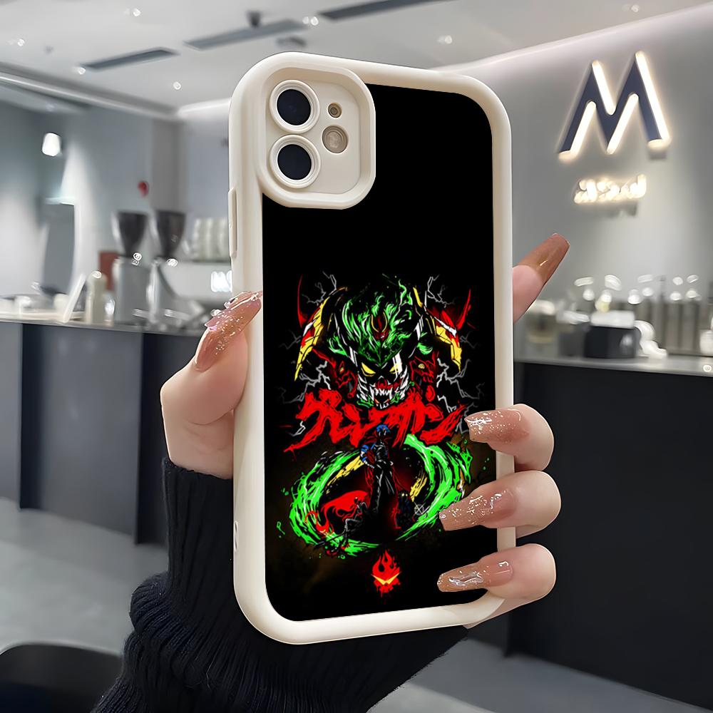 Чехол для телефона Аниме Гуррен Лаганн Для IPhone Air 17 Pro Max 16 E 15 14 Pro Max 13 12 11 Mini Plus Мягкий Силиконовый Белый Чехол