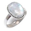 Natural Rainbow Moonstone Gemstone 925 Solid Sterling Silver Gift Ring S.9 J8I76