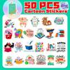 50 New Waterproof Reading Book Series Stickers for DIY Phone Cases and Tablets