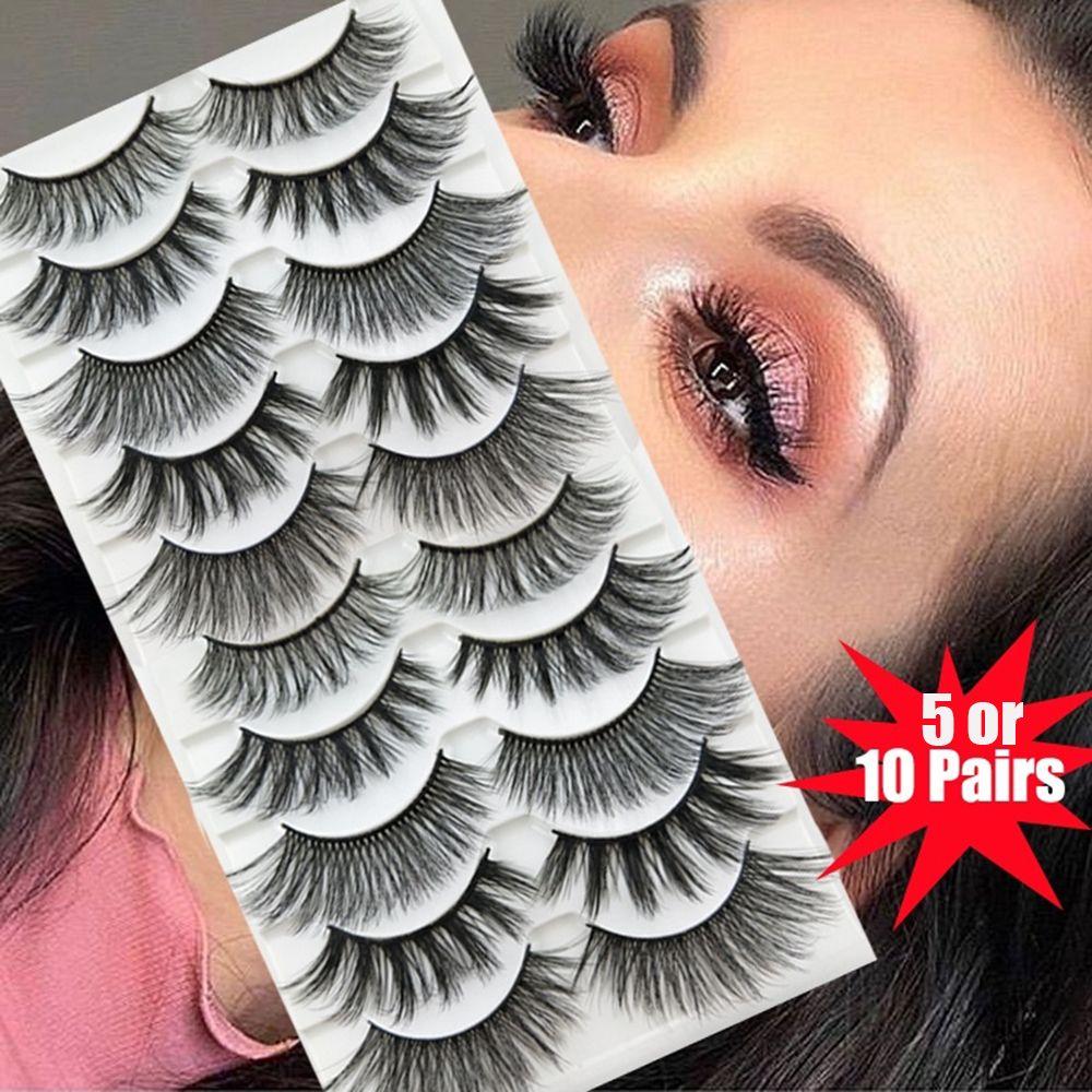 Mixed Styles Full Strips Wispy Fluffy Hair Crisscross Extension Tools False Eyelashes 3D Mink Hair