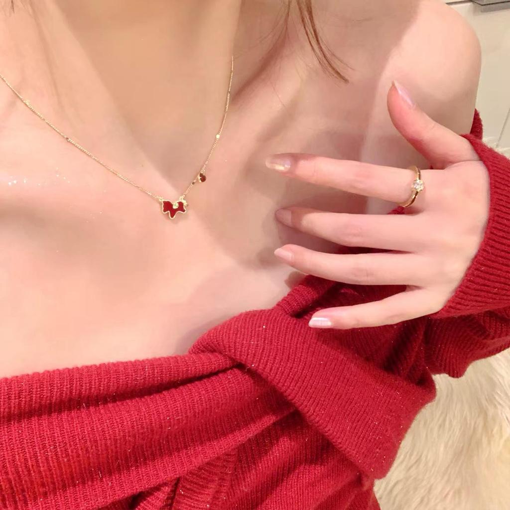 Женское летнее роскошное ожерелье из титановой стали - Дизайн высокого класса, кулон на ключицу