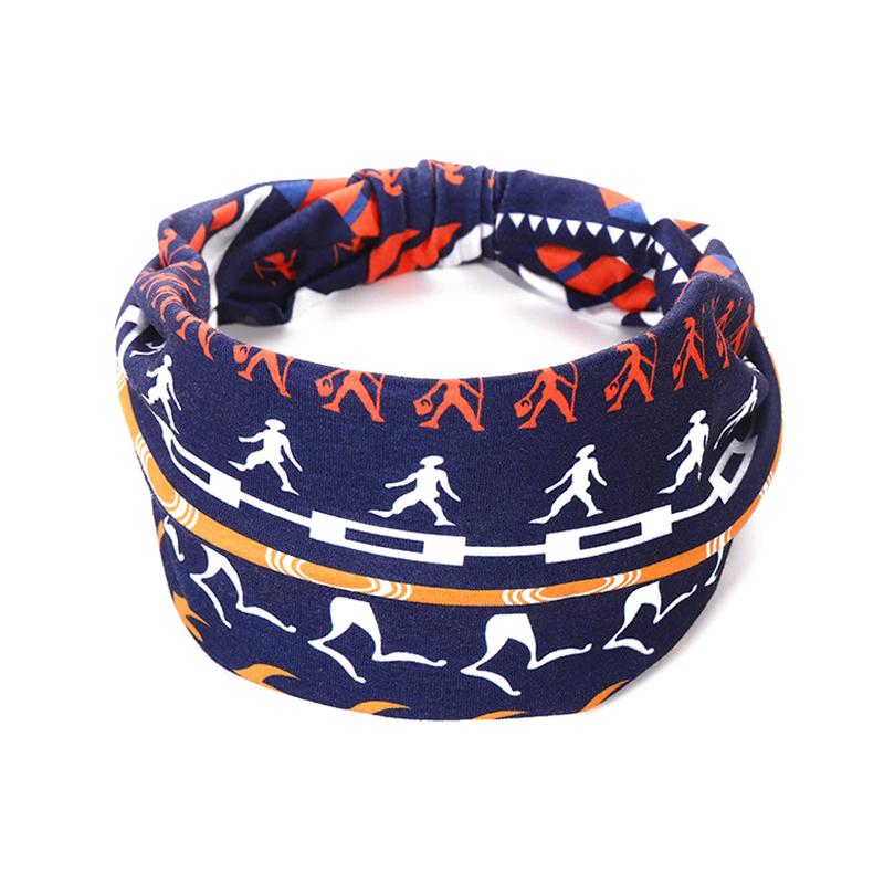 Модная хлопковая эластичная повязка на голову с африканским узором и принтом в виде крученой резинки для волос, широкие повязки для волос, бандана, тюрбан, повязка на голову