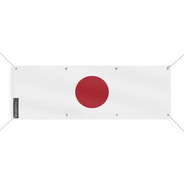 Bannière Drapeau du Japon 8 Oeillets 170x510 cm