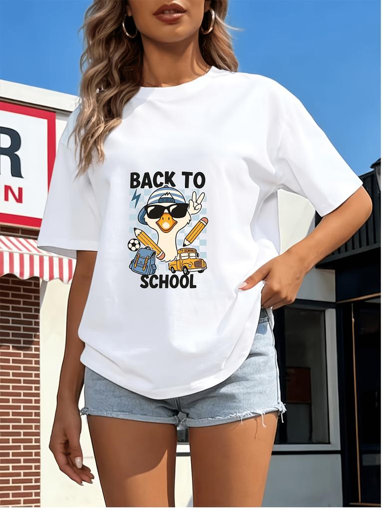 180G Back to Fun Penguin Graphic T-Shirt - Ideal for Family Gatherings, Office Events, And Gift Sugg