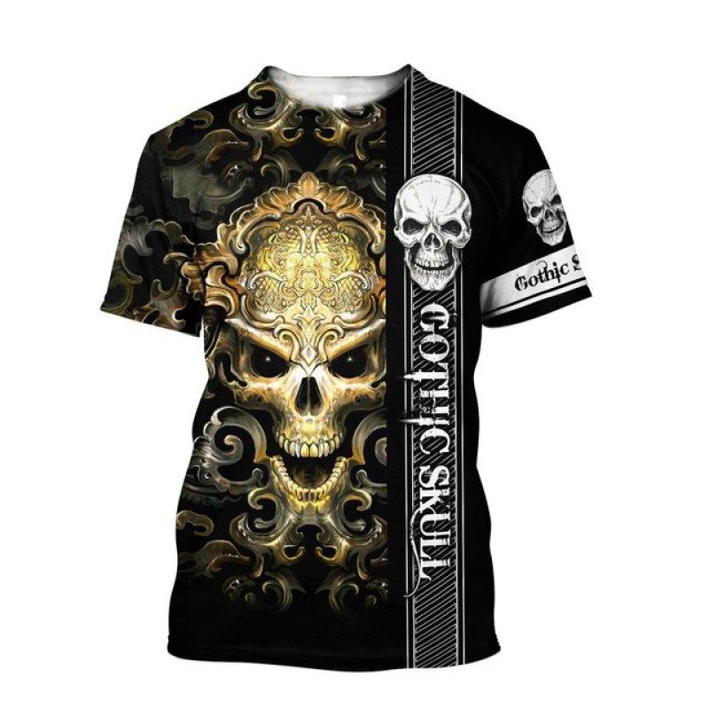 Devil Pattern 3d Print T-shirt Summer Short Sleeve Streetswear Fashion O Neck Men's T-shirts