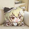 TTouhou Blonde Witch Square Sofa Pillow Cover Solid Color Living Room Home Decor Cushion Case