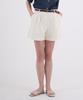 THE-ABON Women'S Cotton Bermuda Shorts Beige