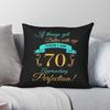 Fun Th Birthday Celebration Pillowcase Polyester Linen Velvet Creative Zip Decor Pillow Case Sofa Seater Cushion Cover