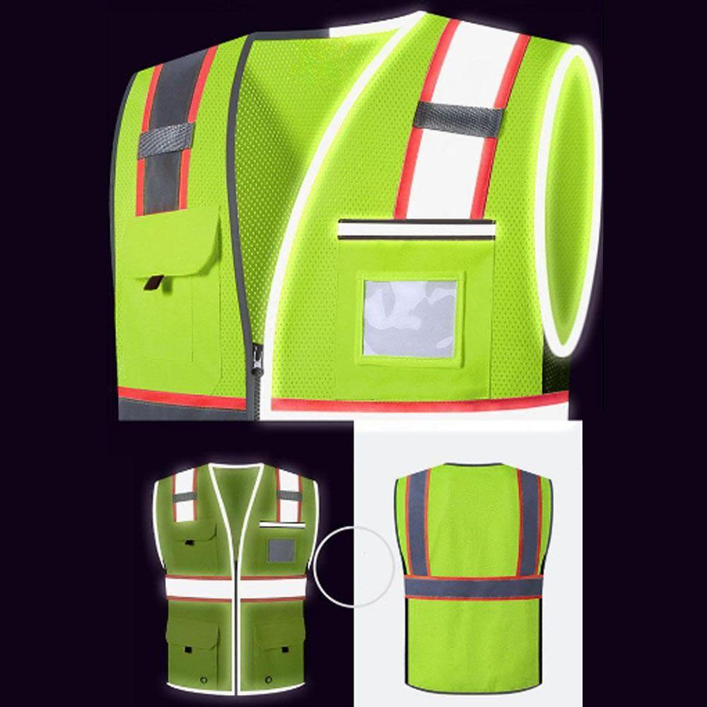 Breathable Traffic Waistcoat Wear Resistant Cycling Safe Jacket Reflective Safety Vest Workwear
