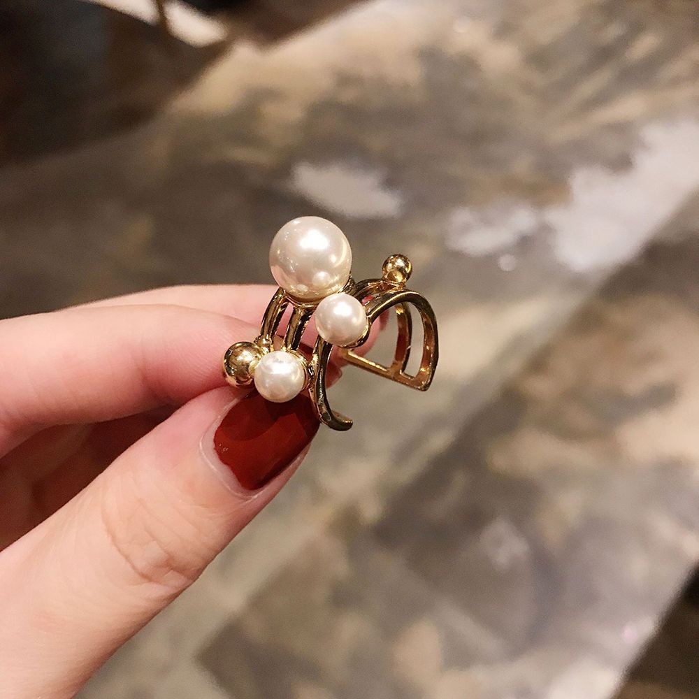 Модные ювелирные изделия Золотой металлический браслет нерегулярный геометрический браслет большое жемчужное кольцо двухслойное кольцо