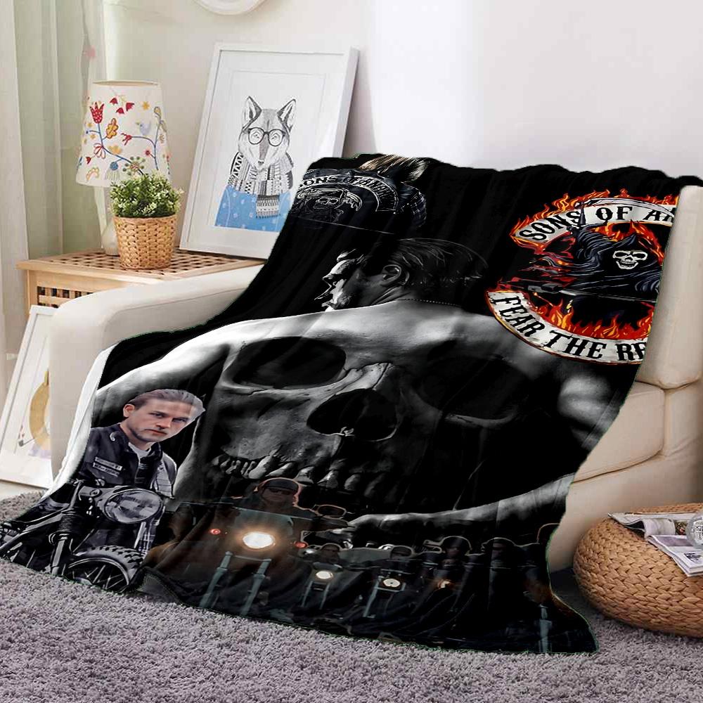 Sons Anarchy Flannel Blanket Throw Blanket Soft Warm Sofa Bed Camping Home Decor Unique Christmas Gift C921140