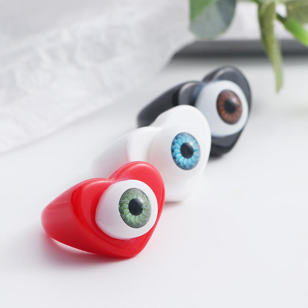 Корейский Панк Готический Стиль Холодный Стиль Мультяшное Смоляное Кольцо Ювелирные Изделия Подарки Кольцо на Палец Кольцо Демонический Глаз