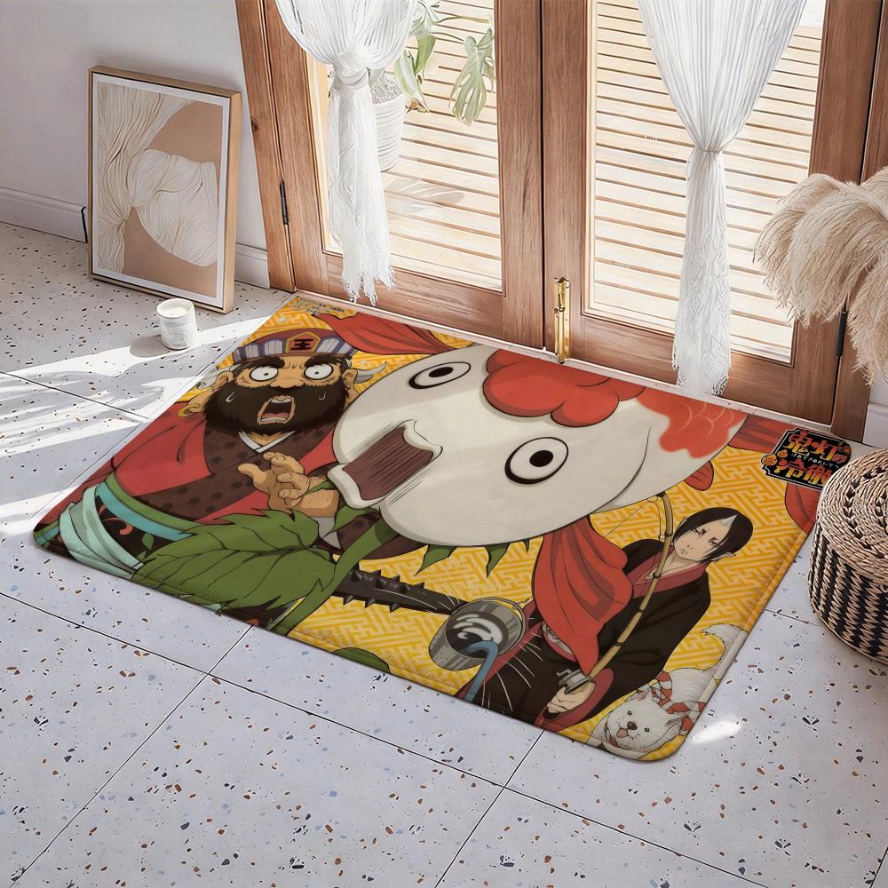 Anime A Hozuki's Coolheadedness Floor Mat Eco Flannel Doormat Non Slip Odorless Indoor Floor Rug Soft Short Plush Home Mat