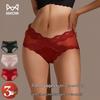Maoren Light Luxury Sexy Silk Crotch Satin Lace Briefs