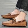 High Quality Men Shoes Leather Casual Shoes Luxury Slip On Moccasins Comfortable Flats Driving Shoes Business Sewing Men Loafers