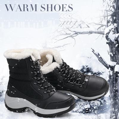 Зимние плюшевые толстые теплые высокие зимние сапоги хлопковые сапоги спортивная и повседневная хлопковая обувь женская обувь
