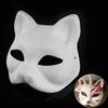 White- Plastic Cat Mask, White- Role-Playing Anime Party Half Costume, Diy Mask