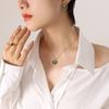 Стильные новые универсальные аксессуары Mori Trendy из титановой стали с цепочкой на ключицу, капающим маслом, ожерельем и серьгами в виде цветка, комплект ювелирных изделий