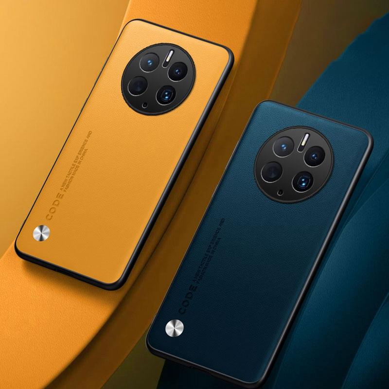 Роскошный чехол из искусственной кожи для Huawei Mate 50 Pro 50Pro, задняя крышка, матовый силиконовый чехол для телефона с полной защитой для Huawei Mate50 Pro