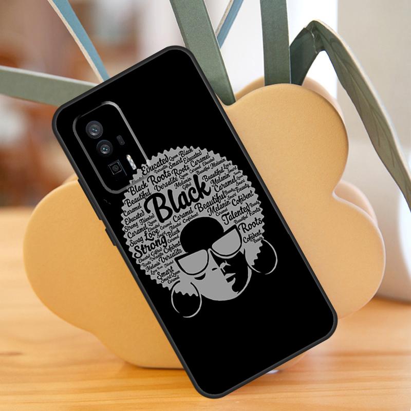 Beautiful Black Afro Girl Case For POCO X3 X6 F6 Pro M6 X5 F3 F5 M5s Xiaomi 13 14 Ultra 12 Lite 11T 12T 13T Pro Cover