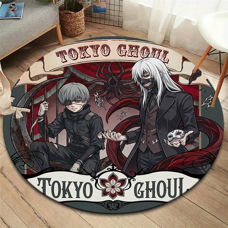 Ковер Tokyo Ghoul Круглый Ковер Ковер Для Гостиной Спальни Дивана Игровой Комнаты Декор Нескользящий Коврик Для Пола