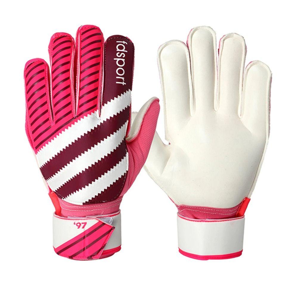 1Pair Non-slip Football Soccer Goalie Gloves Latex Football Training Gloves Adults Kids