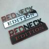 1Pcs REDNECK EDITION Car Emblem Chrome Badge 3D Sticker Decal for For-d F-150 F250 F350 Che-vrolet Silverado Dodg-e RA-M 1500 (Red/black)